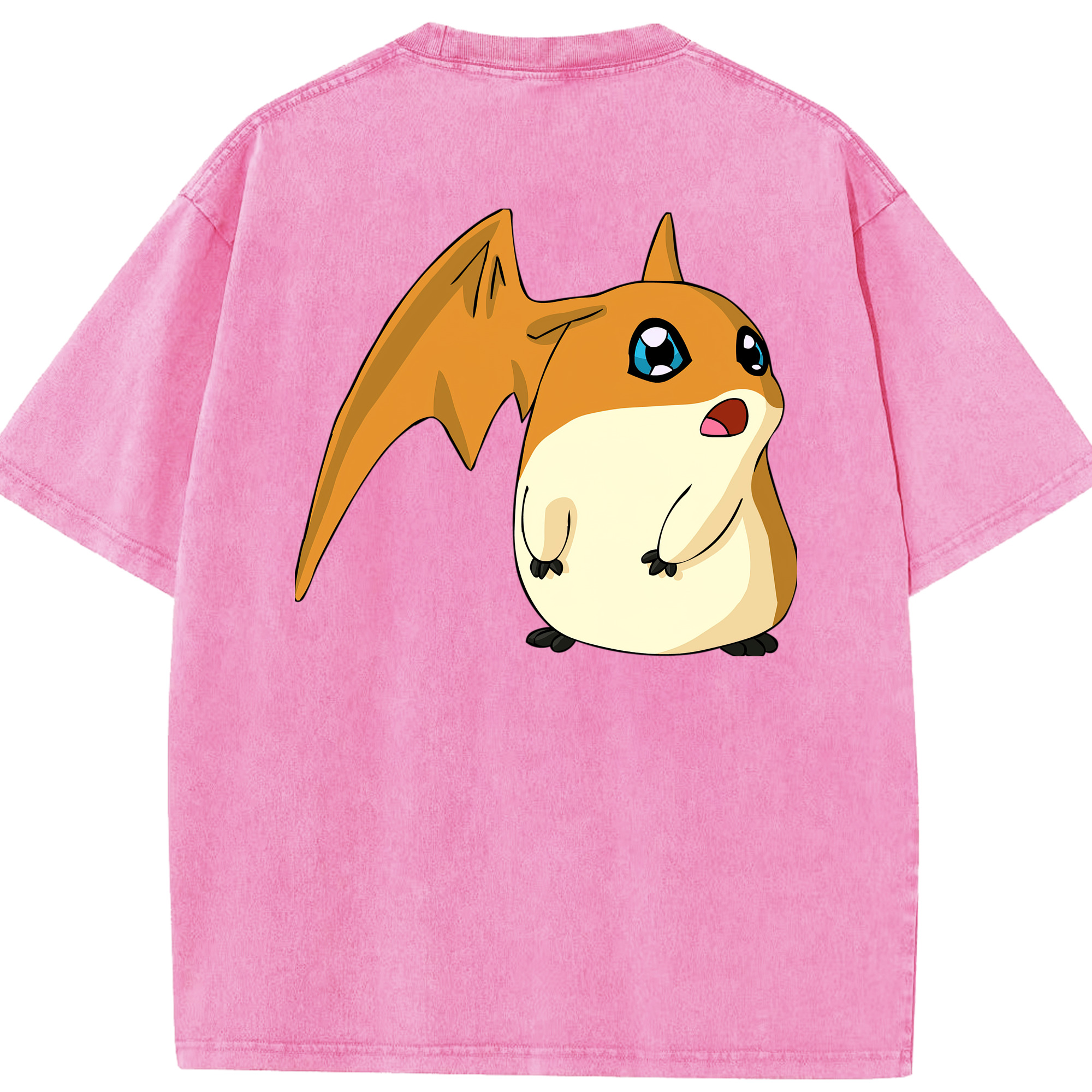 （画像用） Digimon デジタルモンスター/デジモン 綿100% ヴィンテージ風 半袖Tシャツ（背面プリント）